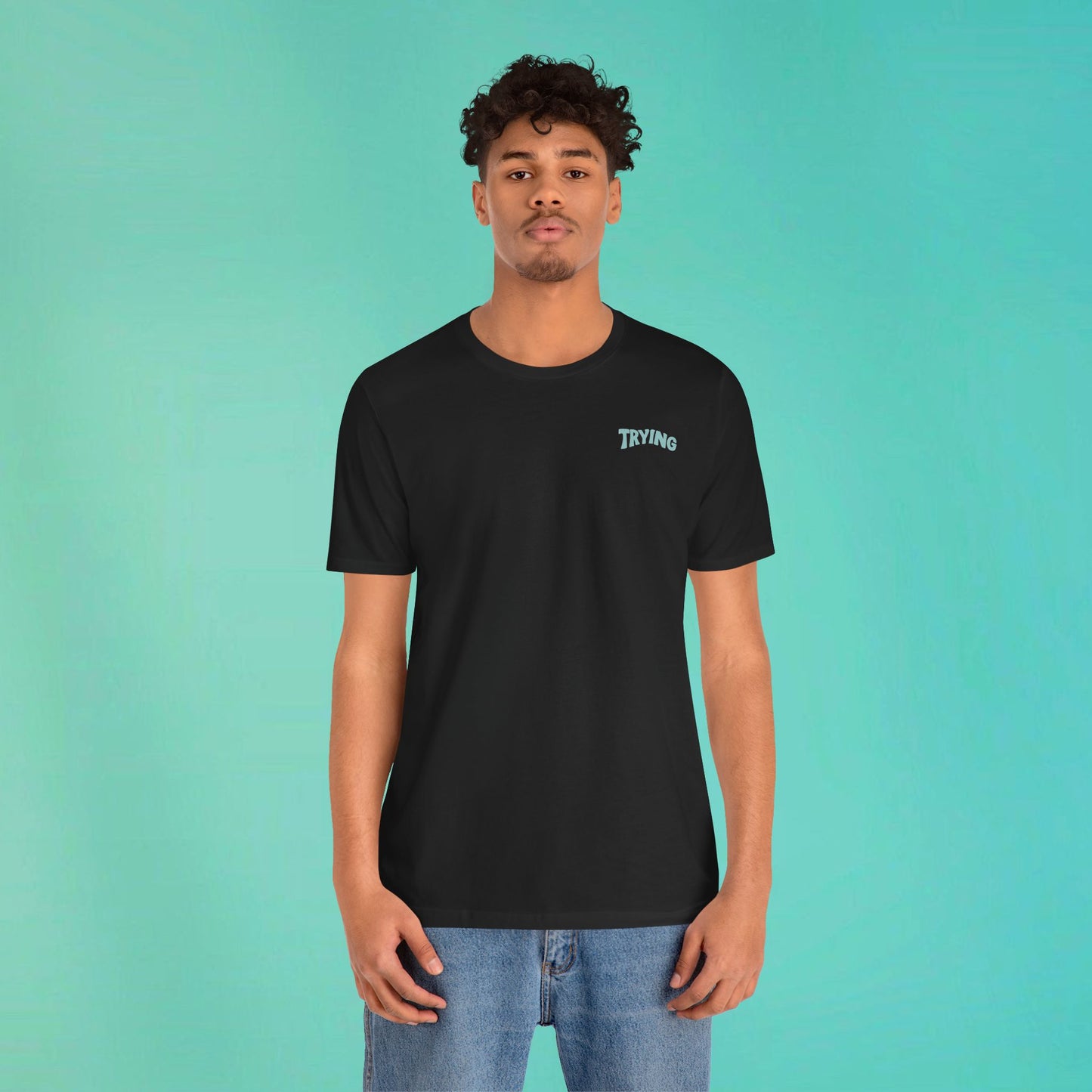 Trying My Best Black Tee