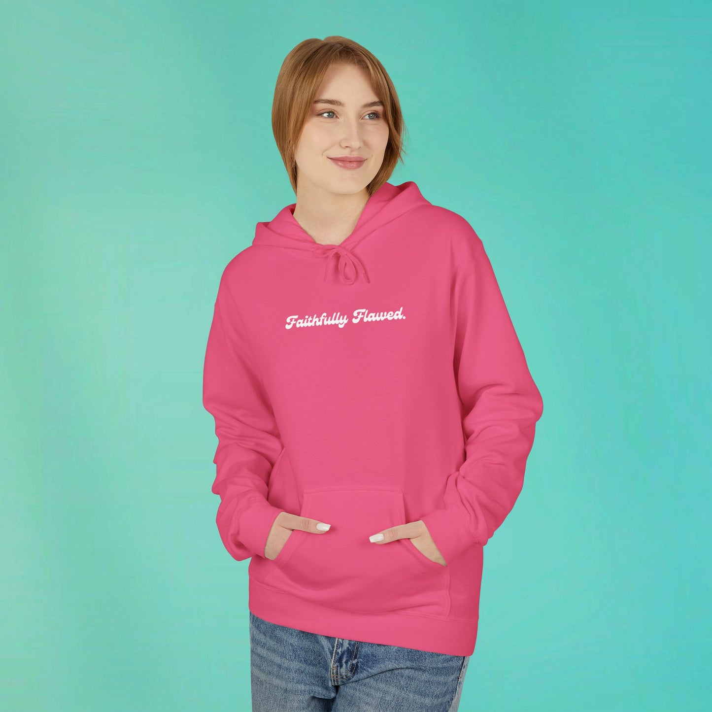 Faithfully Flawed Pink Hoodie