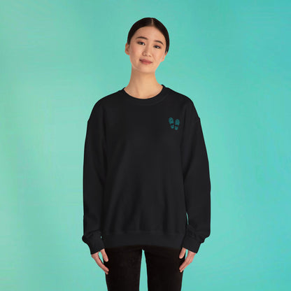 Sunday Running Club Black Distressed Teal Sweatshirt