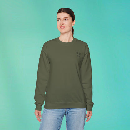 Sunday Running Club Military Green Distressed Black Sweatshirt