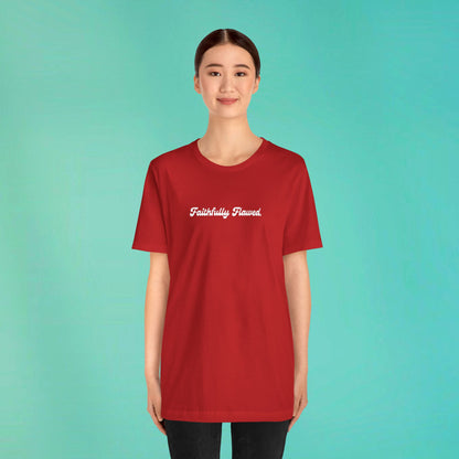 Faithfully Flawed Red Tee