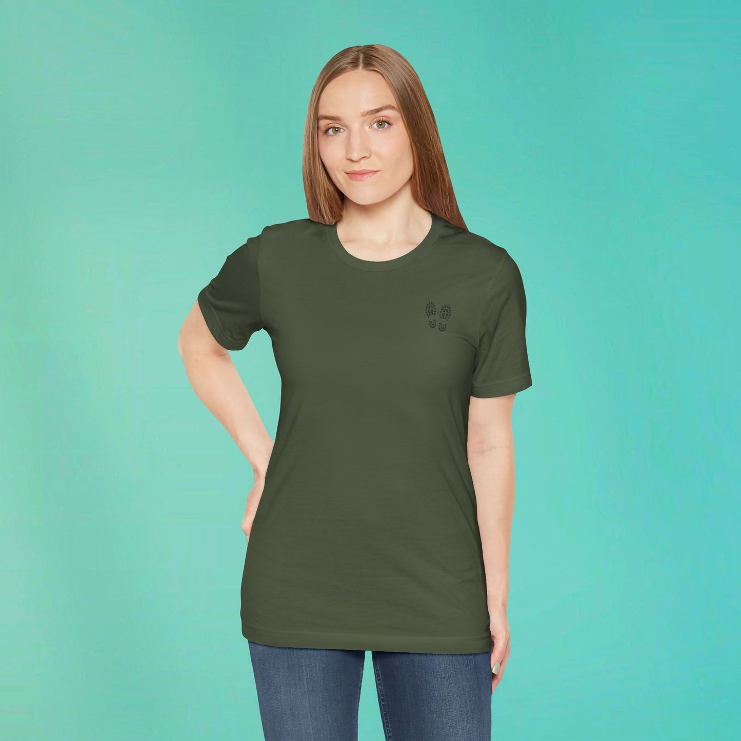 Sunday Running Club Military Green Distressed Black Tee