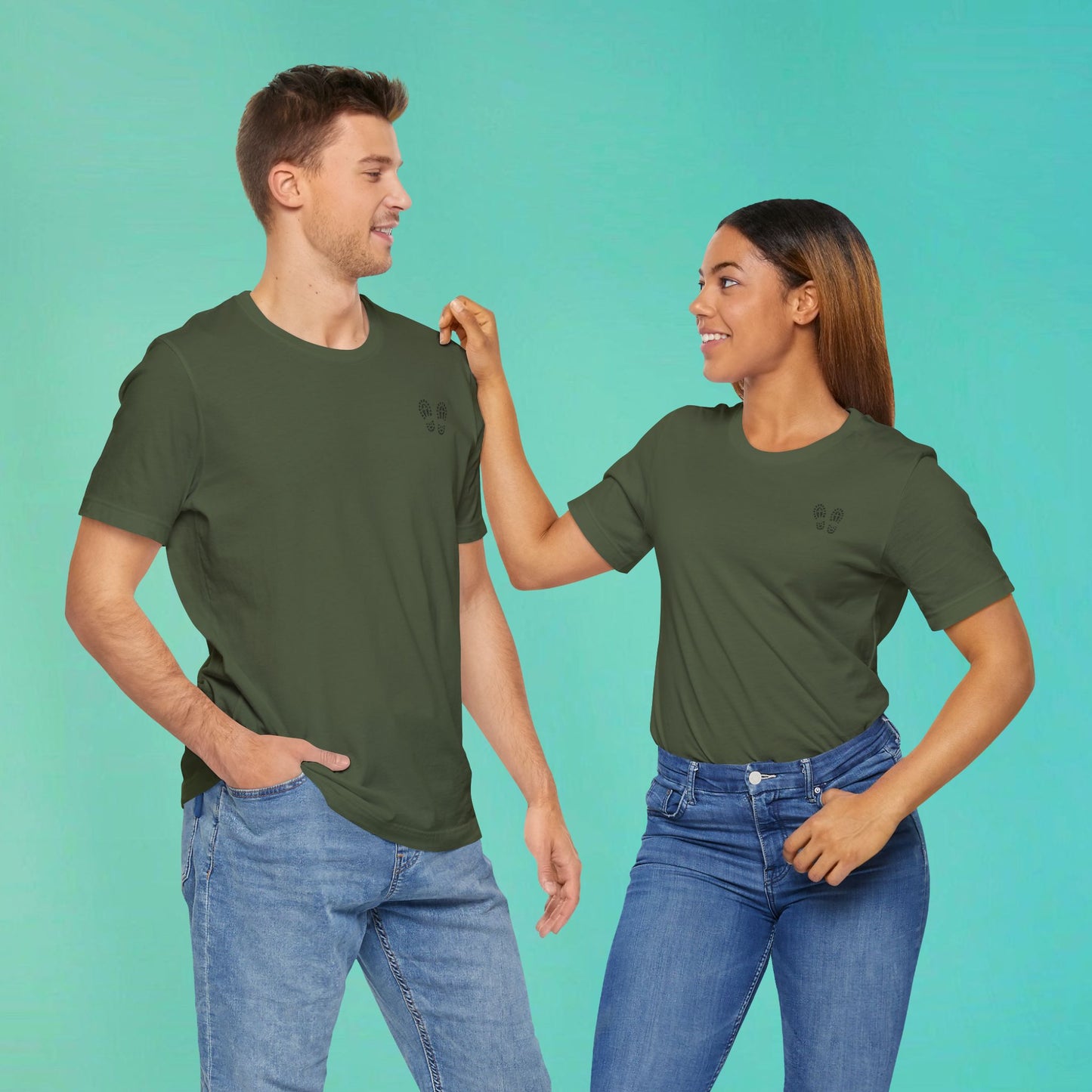 Sunday Running Club Military Green Distressed Black Tee