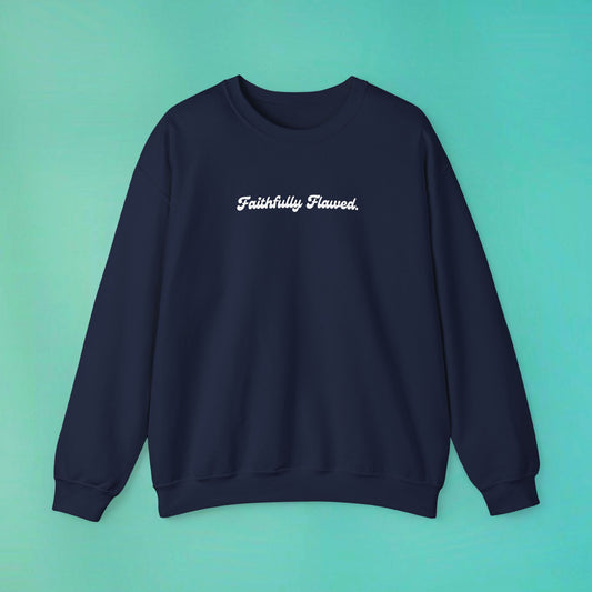 Faithfully Flawed Navy Sweatshirt