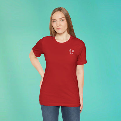 Sunday Running Club Red Distressed White Tee