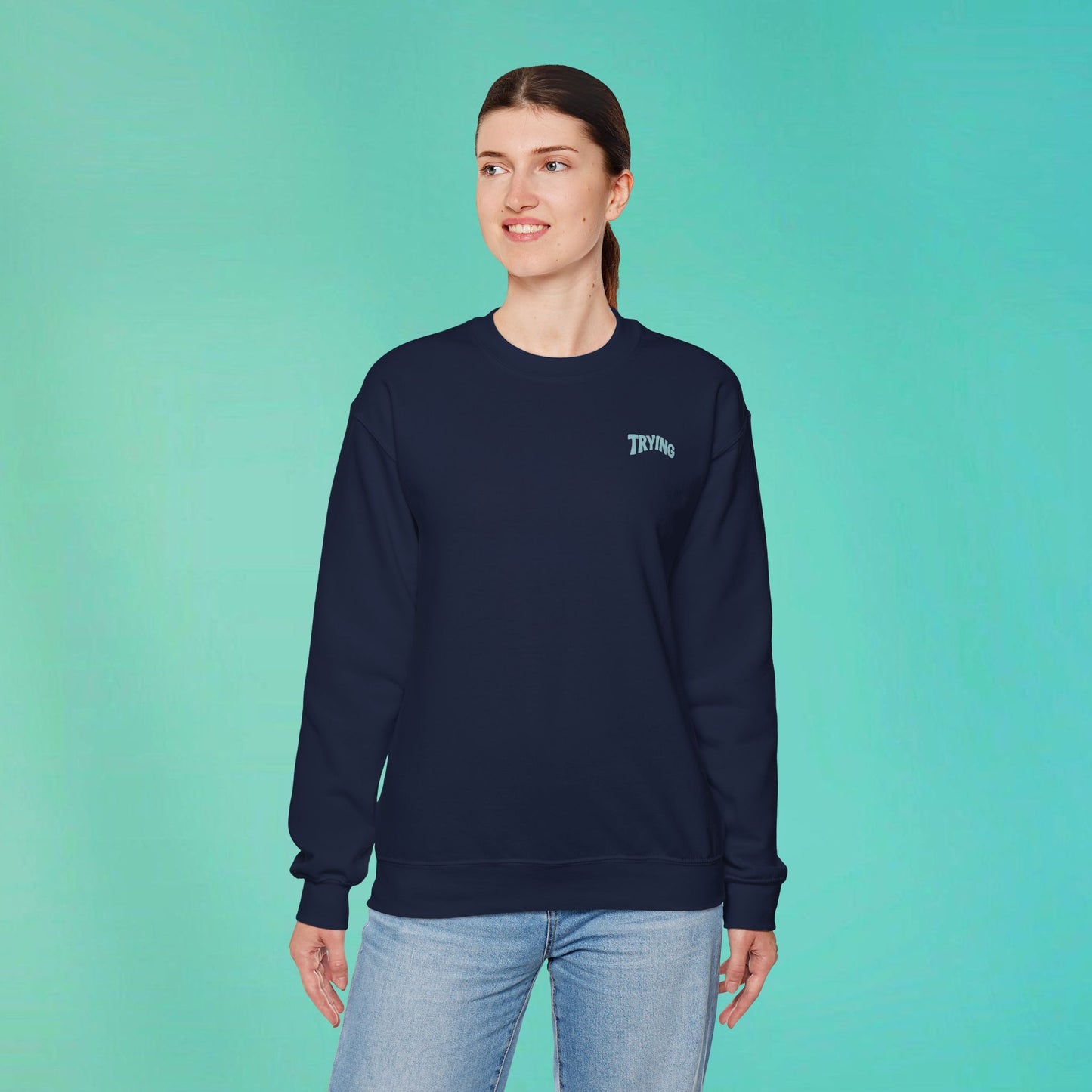 Trying My Best Navy Sweatshirt