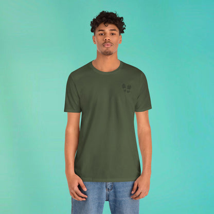 Sunday Running Club Military Green Distressed Black Tee