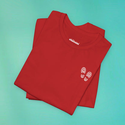 Sunday Running Club Red Distressed White Tee