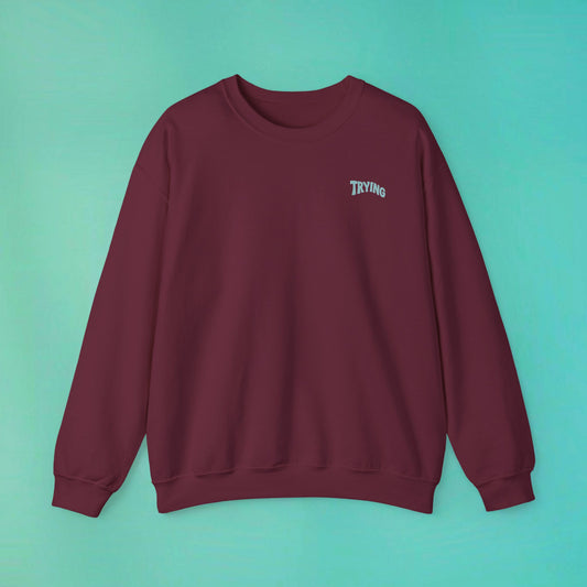 Trying My Best Maroon Sweatshirt