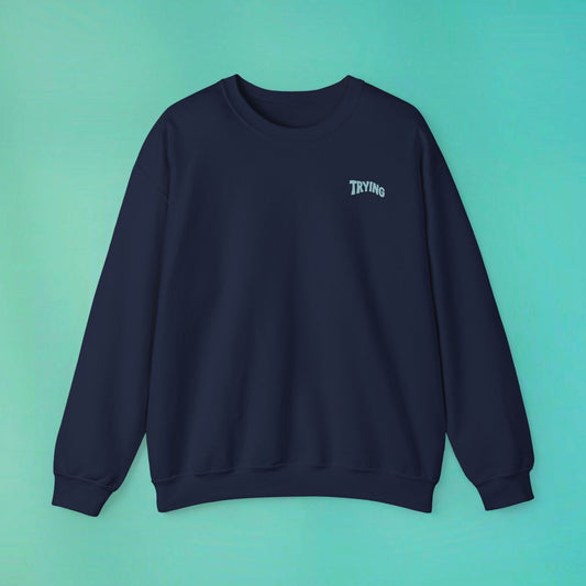 Trying My Best Navy Sweatshirt